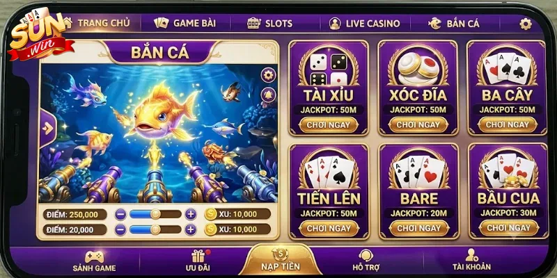 Bắn Cá Đổi Thưởng Sunwin Săn Thưởng Liền Tay, Trải Nghiệm Cực Đã
