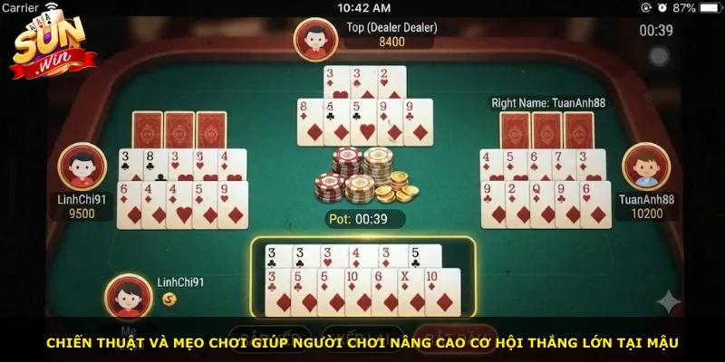 Chiến thuật và mẹo chơi giúp người chơi nâng cao cơ hội thắng lớn tại Mậu