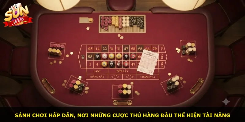 Sảnh chơi hấp dẫn, nơi những cược thủ hàng đầu thể hiện tài năng
