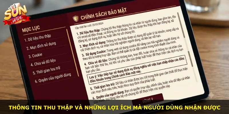 Thông tin thu thập và những lợi ích mà người dùng nhận được